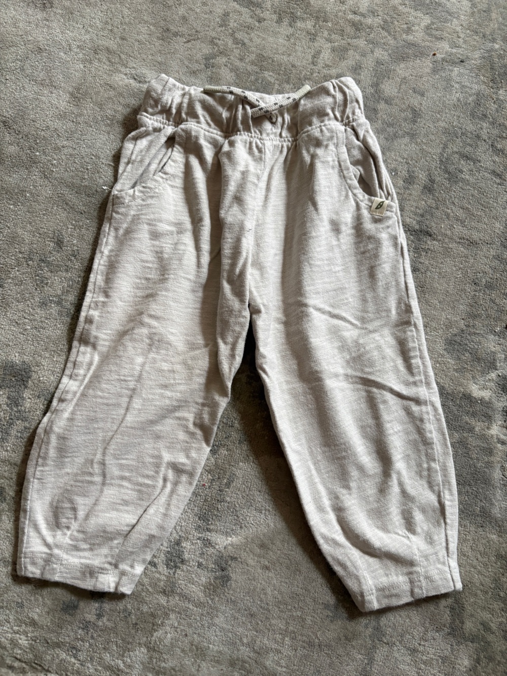Kids Light Gray (Cream) Pull-On Jogger Pants
